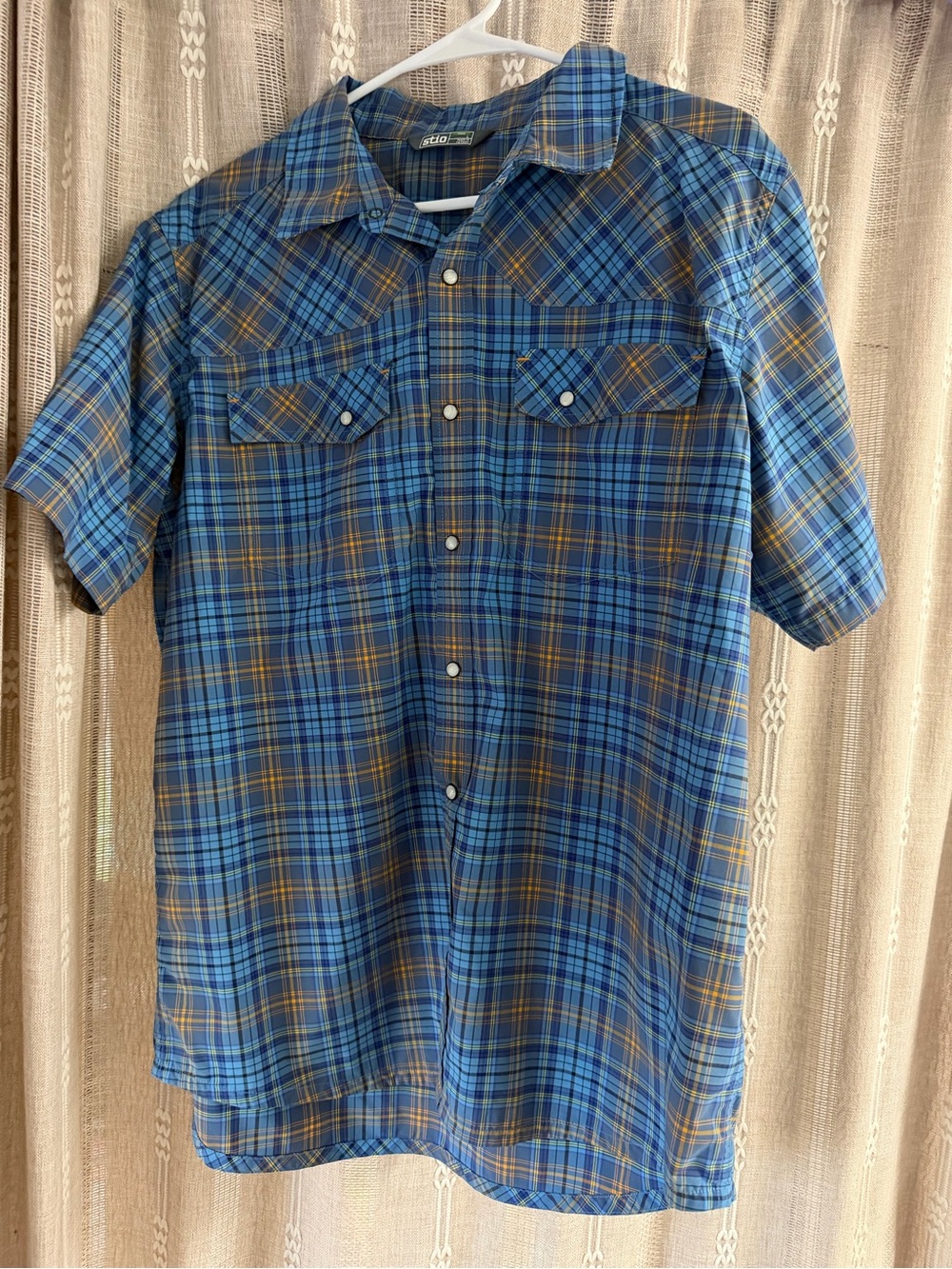 Stio Eddy short sleeve pearl snap in Large